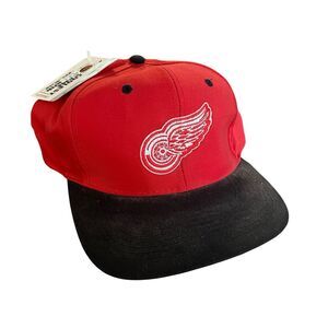 Vintage Detroit Red Wings Snapback Hat Cap Logo 7 NWT w/ Flaws 90s